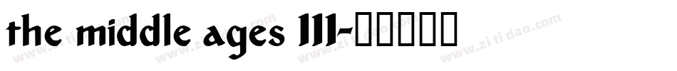 the middle ages III字体转换